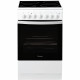 INDESIT IS5V4PHW/E - Cuisiniere, Blanc, Table Vitrocéramique, 50cm, 4 zones de cuisson, Manettes, Four CN, Hydrolyse, 61L