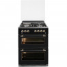 BEKO FDF63110DBR - Cuisiniere table mixte gaz / électrique - 4 zones - Double four électrique - 49 L - 38 L - A - L60 x H 85 cm