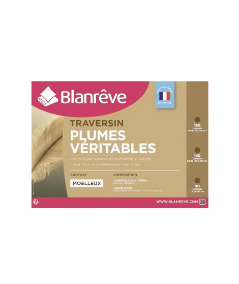 BLANREVE Traversin Plumes 160 cm