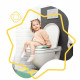 Badabulle Réducteur de toilette confort avec poignées, antidérapant et universel