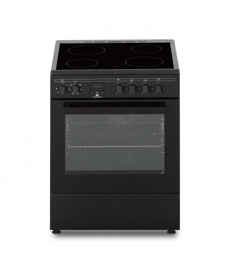 Cuisiniere vitrocéramique CONTINENTAL EDISON CECV60FCB - 4 feux - L58,8 xP61 xH83 cm - Noir