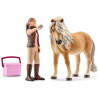 SCHLEICH - Palefreniere avec jument islandaise - 41431 - Gamme Horse Club