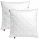 ABEIL Lot de 2 Oreillers a mémoire de forme matelassés- 60x60 cm - Blanc