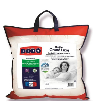 DODO Oreiller Grand luxe Quallofil Allerban - 60 x 60 cm - Blanc