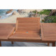 Ensemble repas de jardin 4 a 6 personnes - Table extensible 120/180 x 80 cm + 6 chaises assises textilene - Bois Eucalyptus FSC