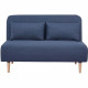 Banquette BZ 2 places - Style scandinave bleu foncé - L 130 x P 90 x 81 cm - DEPLO