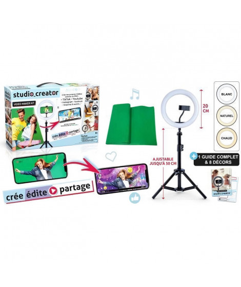 STUDIO CREATOR Video Maker Kit - Crée des vidéos comme un pro !