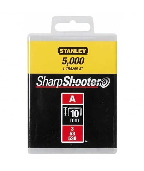 STANLEY Agrafes 10mm type A 1000 pieces