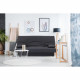 DREAM Banquette clic clac 3 places - Tissu gris anthracite - Slyle contemporain - L 190 x P 92 cm