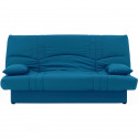 DREAM Banquette clic clac 3 places - Tissu bleu canard - Slyle contemporain - L 190 x P92 cm