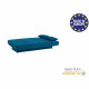 DREAM Banquette clic clac 3 places - Tissu bleu canard - Slyle contemporain - L 190 x P92 cm