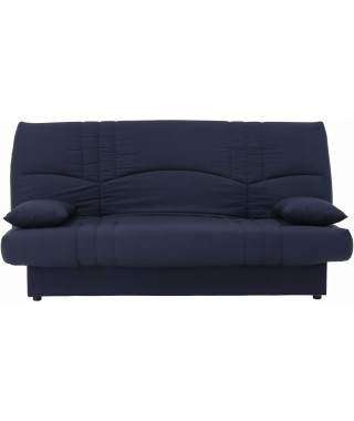 DREAM Banquette clic clac 3 places - Tissu bleu foncé - Slyle contemporain - L 190 x P 92 cm