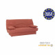 Banquette clic clac 3 places - tissu Terracotta - Style contemporain - L 190 x P 92 cm - DREAM