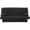 DREAM Banquette clic clac 3 places - Tissu noir - Style contemporain - L 190 x P 92 cm