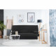 DREAM Banquette clic clac 3 places - Tissu noir - Style contemporain - L 190 x P 92 cm