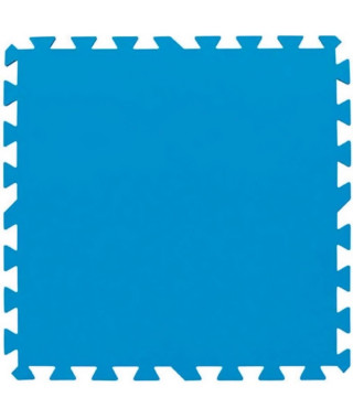 BESTWAY Lot de 9 Dalles de protection de sol mousse bleu 50 x 50 cm ép 3mm (tapis de sol pour piscine hors sol ou spa gonflable)