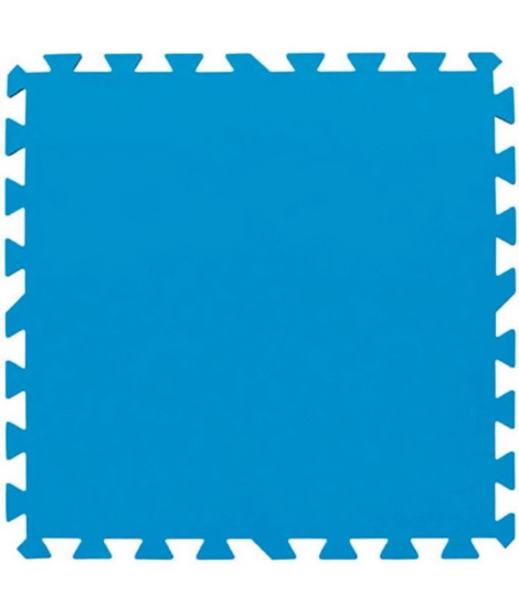 BESTWAY Lot de 9 Dalles de protection de sol mousse bleu 50 x 50 cm ép 3mm (tapis de sol pour piscine hors sol ou spa gonflable)