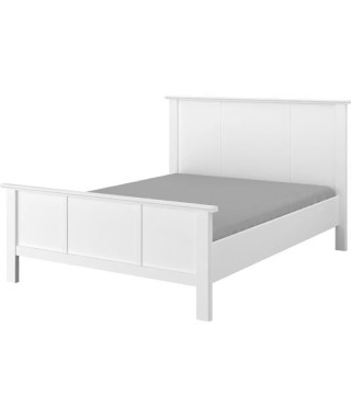 MANON Lit 140x190 cm Blanc - L 160 x P 110 x H 196 cm