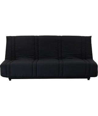 Banquette clic clac 3 places - tissu Noir - Style contemporain - L 193 x P 92 cm