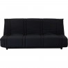 Banquette clic clac 3 places - tissu Noir - Style contemporain - L 193 x P 92 cm