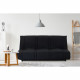 Banquette clic clac 3 places - tissu Noir - Style contemporain - L 193 x P 92 cm