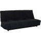 Banquette clic clac 3 places - tissu Noir - Style contemporain - L 193 x P 92 cm