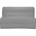 JOÉ Banquette BZ 3 places - Tissu gris clair - Contemporain - L 143 x P 97 cm