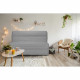 JOÉ Banquette BZ 3 places - Tissu gris clair - Contemporain - L 143 x P 97 cm