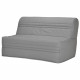 JOÉ Banquette BZ 3 places - Tissu gris clair - Contemporain - L 143 x P 97 cm