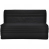 JOÉ Banquette BZ 3 places - Tissu noir - Contemporain - L 143 x P 97 cm