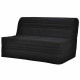 JOÉ Banquette BZ 3 places - Tissu noir - Contemporain - L 143 x P 97 cm