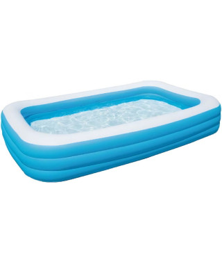 BESTWAY Piscine gonflable de luxe pour enfant et famille - Bleu - 3 boudins - 305x183x56 cm