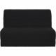 Banquette BZ 140x190 - Tissu noir - MELISSA