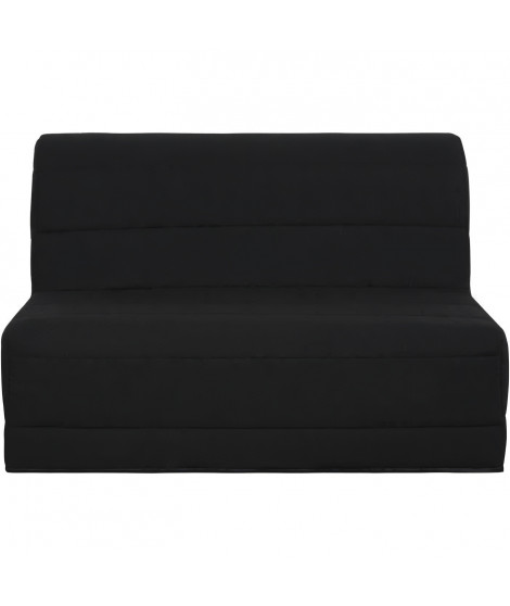 Banquette BZ 140x190 - Tissu noir - MELISSA