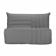 BULTEX Banquette BZ BECCI 3 places - L 142 x P 101 cm - Tissu gris