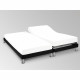 SOLEIL D'OCRE Drap housse 100% coton - Lit a tete et pieds relevables - 2x70x190 cm - Uni blanc