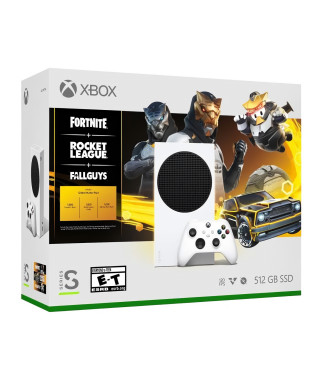 Pack Xbox Series S + 3 jeux (Rocket League, Fallguys et Fortnite) - Compatible 4K HDR