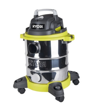 Aspirateur eau et poussiere RYOBI - RVC-1220I-G - Cuve inox - 20L (avec fonction soufflerie)