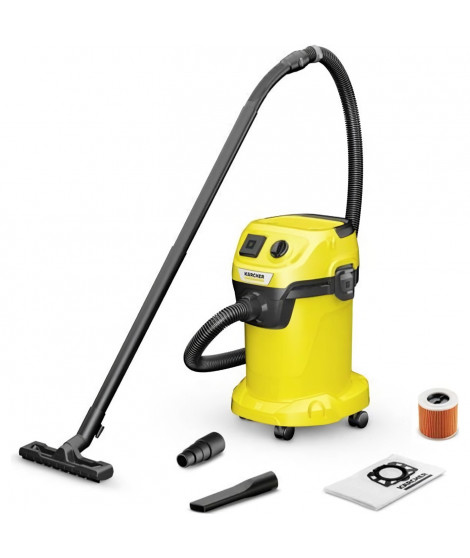 Aspirateur eau et poussiere KARCHER WD 3 P V-19/4/20 - Cuve polypropylene 19 L - 1000W (Prise électroportative)