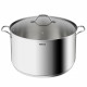 TEFAL B8647504 Marmite 36 cm inox, Tous feux dont induction, 17,5L, Poignées robustes, Couvercle verre, Intuition XL