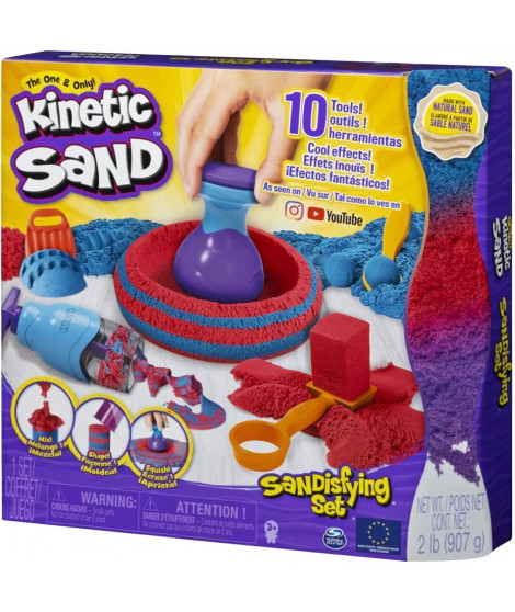 KINETIC SAND - Coffret Sandisfying 900g + 10 moules