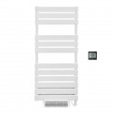 Radiateur Seche-serviettes avec soufflerie 750W + 1000W OCEANIC Opal - Thermostat déporté - Blanc - NF