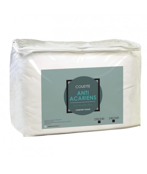 Couette Chaude Microfibre Anti-Acariens 220x240cm