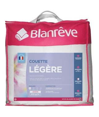 BLANREVE Couette légere en microfibre - 220 x 240 cm - Blanc