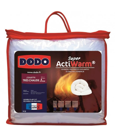 DODO Couette tres chaude SUPER ACTIWARM - 450 g / m² - 220 x 240 cm - Blanc