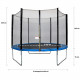 Trampoline MAXI ECO Ø 300 cm Bleu - Avec Filet, Echelle, Couverture de Protection