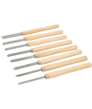 Ciseaux pour tour a bois, 8 pcs