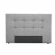 Tete de lit 185 x 120 cm - Tissu Gris Souris - Pour couchage 140 / 160 ou 180 - HERA