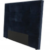 Tete de lit 185 x 120 cm - Velours Bleu Marine - Pour couchage 140 / 160 ou 180 - HERA