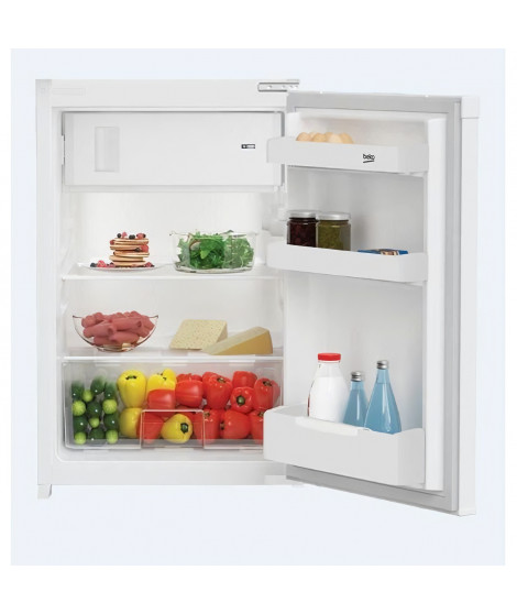 BEKO B1753HCN - Réfrigérateur intégrable Table Top 110L (97+13L) - Froid statique - L54,5x H86,6cm - Blanc